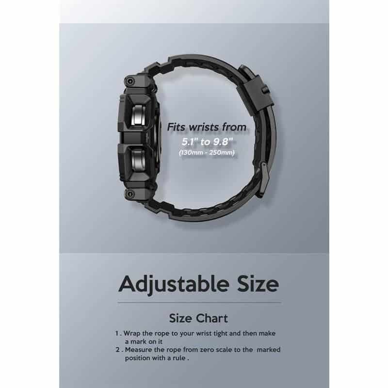 Rugged TPU Watch Band and Screen Protector for Galaxy Watch 6 Classic - Image 8