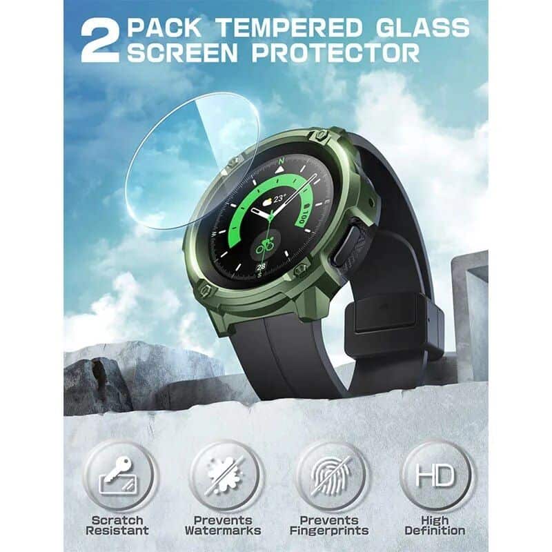 Rugged Protective Case with Screen Protectors for Samsung Galaxy Watch 5 Pro - Image 4
