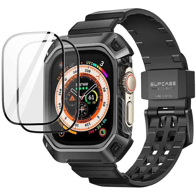 Apple Watch Ultra 49mm Rugged Protective Case with Strap and Screen Protectors - Image 2