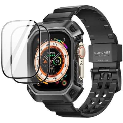 Apple Watch Ultra 49mm Rugged Protective Case with Strap and Screen Protectors