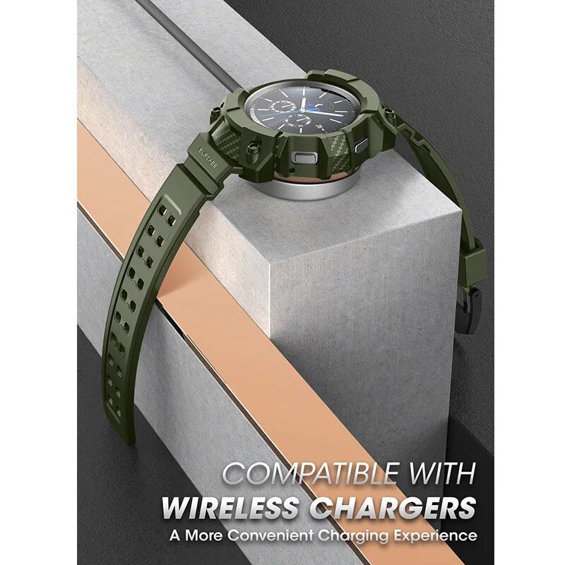 Galaxy Watch 4 Classic 46mm Rugged Case with Strap Bands - Image 4