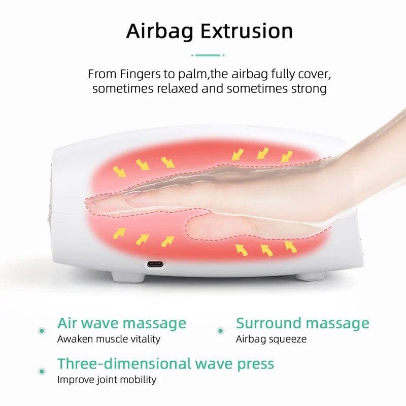 Wireless Hand Massager with Heat & Air Pressure for Stress Relief - Image 3