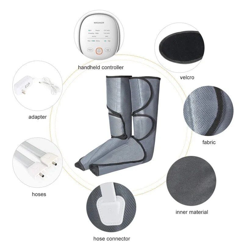 Revitalizing Air Compression Leg & Foot Massager with Infrared Therapy - Image 4