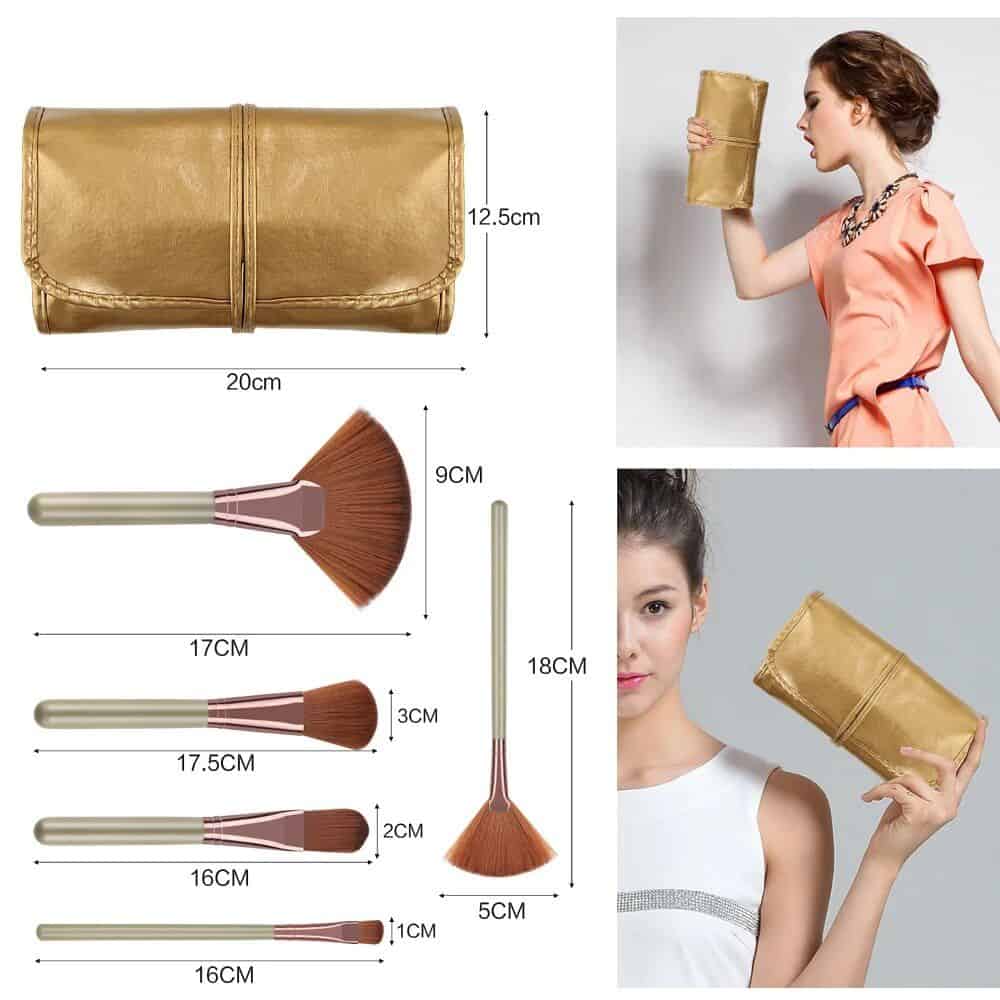 22-Piece Premium Makeup Brush Set with Cosmetic Bag - Image 6