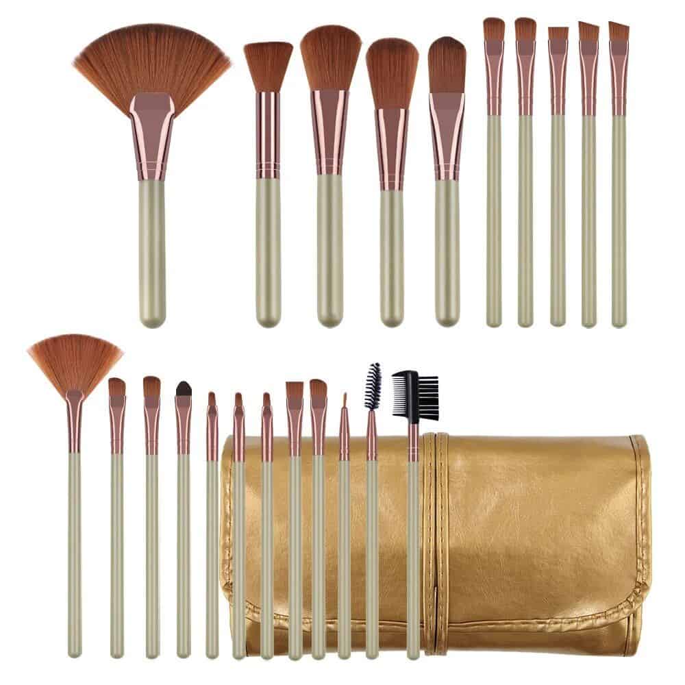 22-Piece Premium Makeup Brush Set with Cosmetic Bag - Image 5