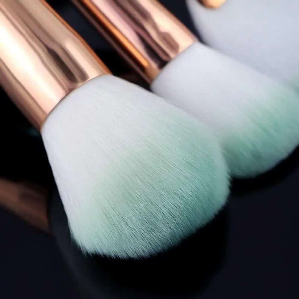 10Pcs Mermaid Style Makeup Brush Set - Image 6