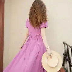 Stylish pink maxi dress perfect for summer and casual outings, featuring lightweight fabric and flowy design for comfort and elegance.