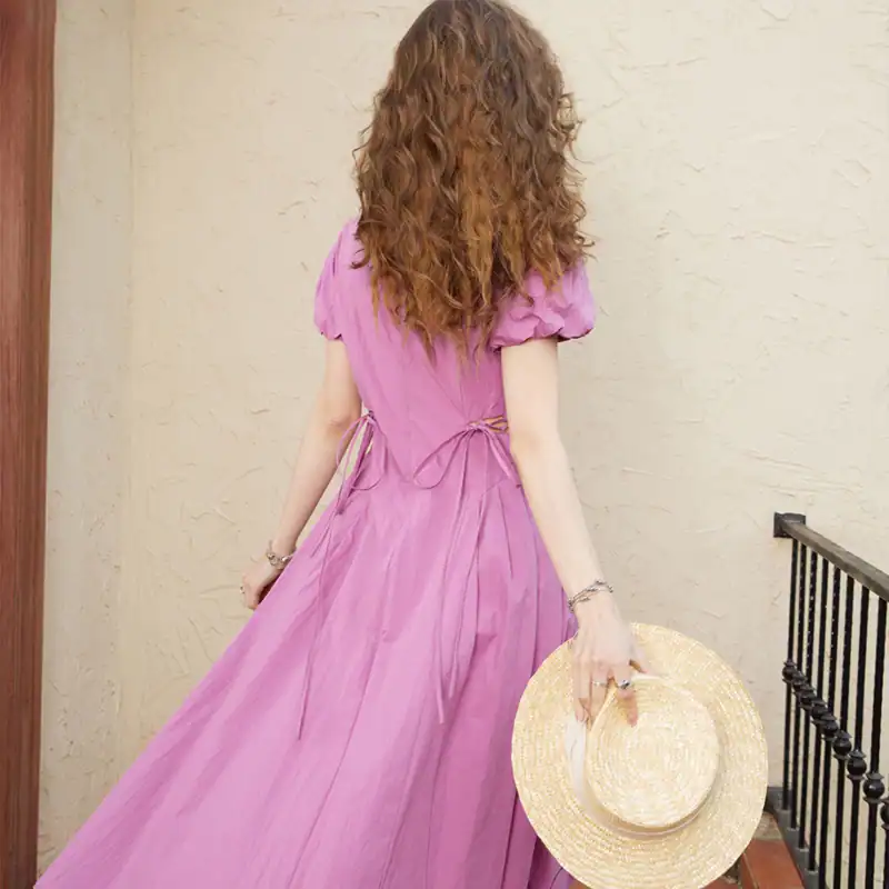 Stylish pink maxi dress perfect for summer and casual outings, featuring lightweight fabric and flowy design for comfort and elegance.