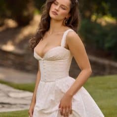 Stylish white lace dress perfect for summers, outdoor events, or casual chic looks at Monalisa Medical.