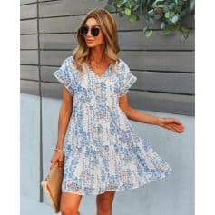 Stylish floral summer dress for women at Monalisa Store, perfect for casual outings and beachwear. Shop now for trendy women's summer fashion with comfortable and fashionable designs.
