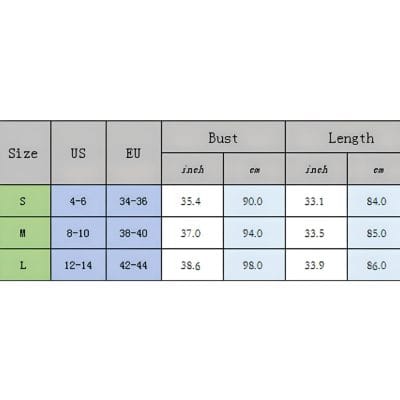 Optical frame size chart for men and women.
