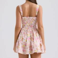 Elegant floral-print dress for women, perfect for summer and casual outings, available at Monalisa Store.