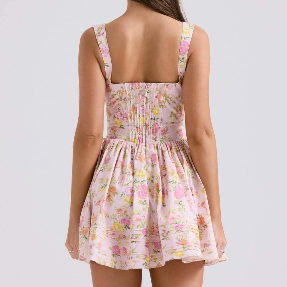 Elegant floral-print dress for women, perfect for summer and casual outings, available at Monalisa Store.