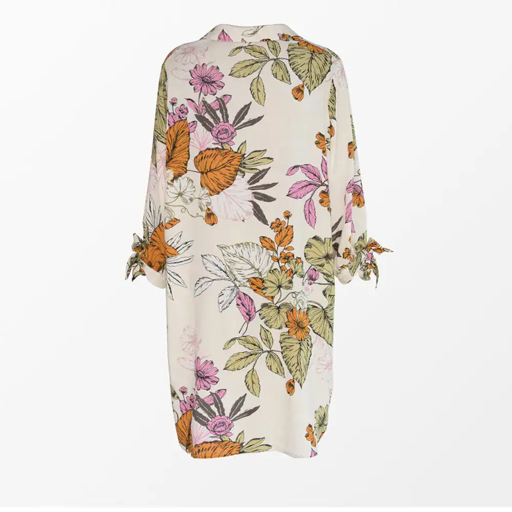 Elegant floral kimono dress with vibrant colors, perfect for casual or semi-formal occasions, available at Monalisa Store.