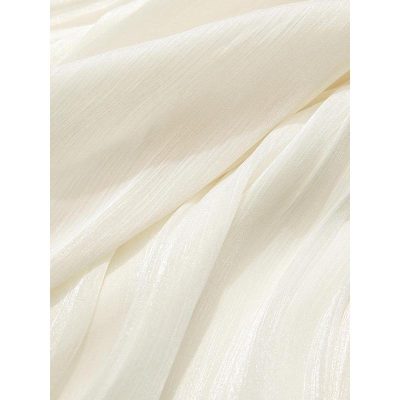 Luxurious off-white silk fabric suitable for eyewear accessories at Monalisa Store. Perfect for custom frames, scarves, and fashion accessories.