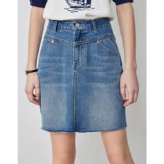 Versatile women's denim skirt for stylish casual wear, perfect for everyday fashion, office, or outings, available at Monalisa Store.
