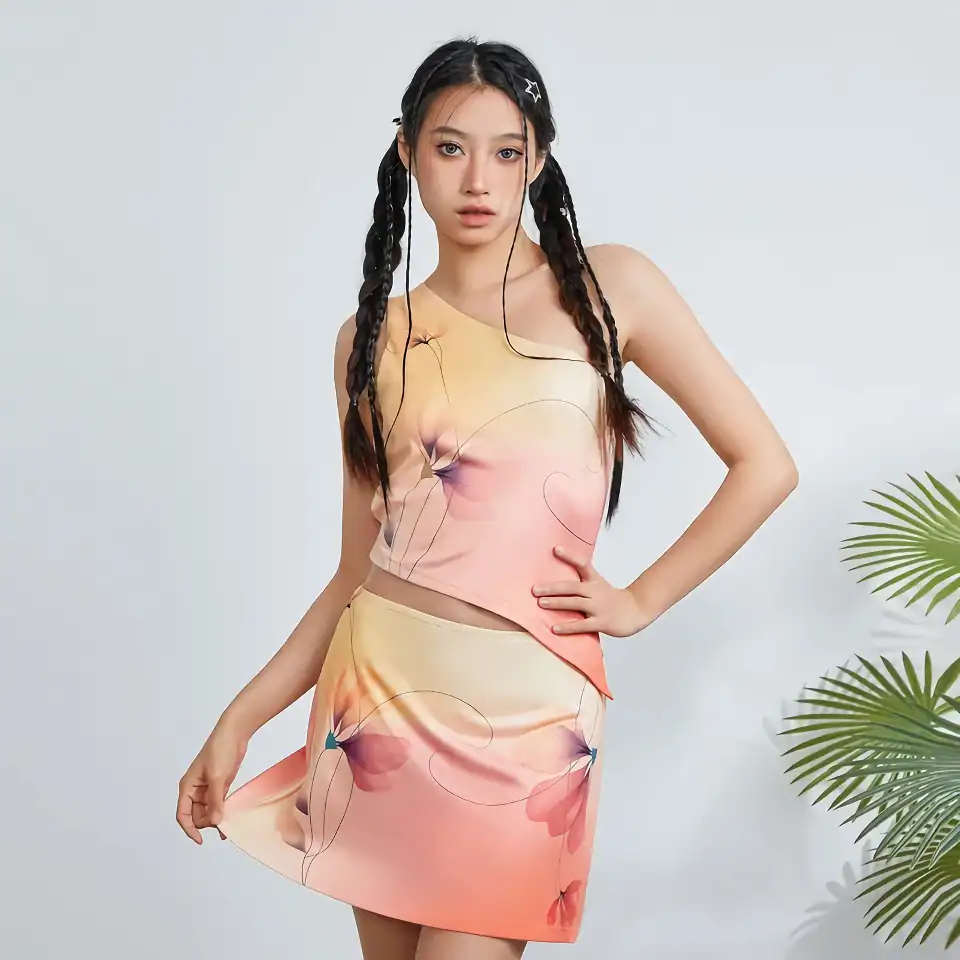 Beautiful women's dress with floral print, perfect for casual and stylish wear, available at Monalisa Store.