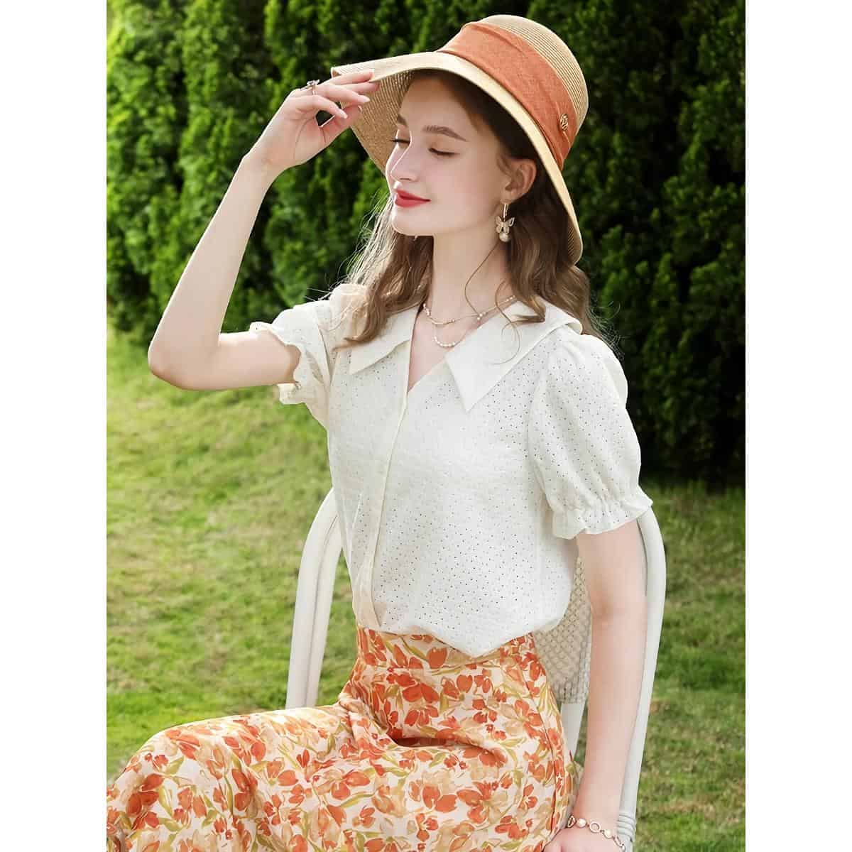 Stylish wide-brim sunhat for women, perfect for outdoor fashion, sun protection, and summer accessories. Discover fashionable headwear at Monalisa Store for a chic and comfortable look.