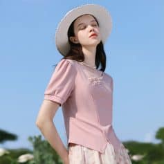 Stylish outdoor fashion, summer hat, pastel dress, sunny day, nature background, women summer style.