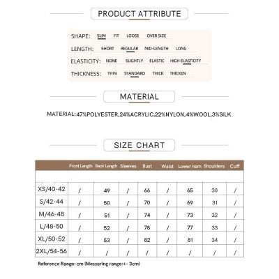 High-quality women’s clothing for comfort and style. Perfect for casual wear, made of soft polyester, acrylic, and nylon blends. Available in various sizes and elegant designs.