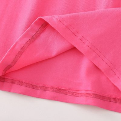 Soft pink cotton T-shirt with smooth fabric and neat stitching, ideal for comfortable casual wear and versatile style. Perfect for everyday fashion or activewear.