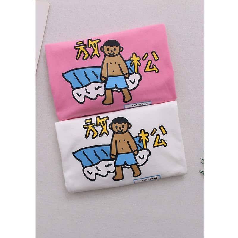 Colorful graphic t-shirts with playful boy design, perfect for casual wear or gifts, made from soft cotton fabric for comfort.