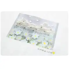 Decorative love-themed 3D resin picture frame with white flowers and heart accents for home or gift use.