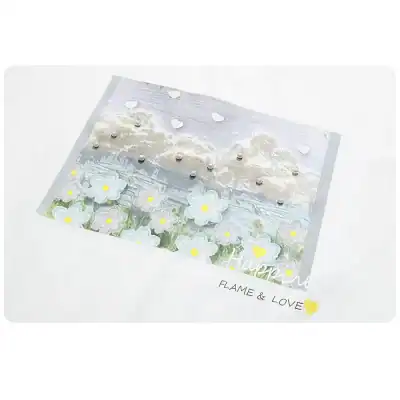 Decorative love-themed 3D resin picture frame with white flowers and heart accents for home or gift use.