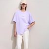 Casual lavender T-shirt with "Relaxation" print, perfect for comfort and style. Made from soft fabric, ideal for everyday wear or loungewear. Shop now for trendy women's clothing.