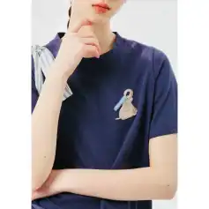 Beautiful embroidered swan brooch for eyewear accessories and optical jewelry. Perfect for enhancing your eyewear look with stylish optical adornments.