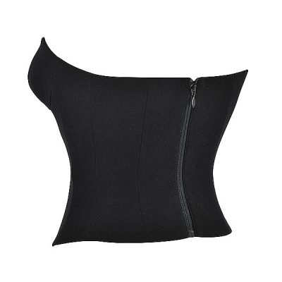 High-quality black waist corset with zipper, ideal for body shaping and enhancement. Comfortable and durable, perfect for all-day wear to improve posture and slim the waistline.