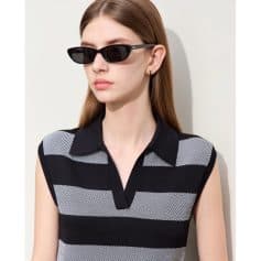 Stylish black sunglasses for women with UV protection, perfect for sunny days and fashion-forward outfits. Enhance your look with high-quality eyewear from Monalisa Store.