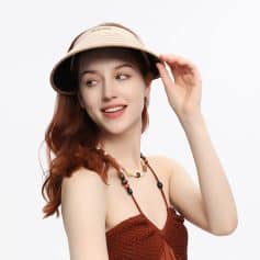 Fashionable women's sun hat with wide brim, perfect for sun protection and summer outings, available at Monalisa Store.