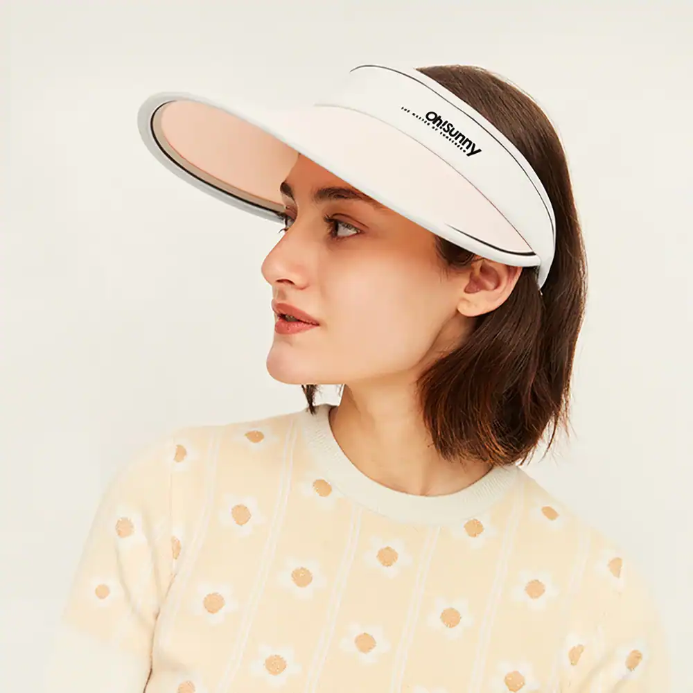 High-quality sun visor for skincare and sun protection, perfect for outdoor activities and dermatology care. Lightweight design with adjustable strap for comfortable fit.