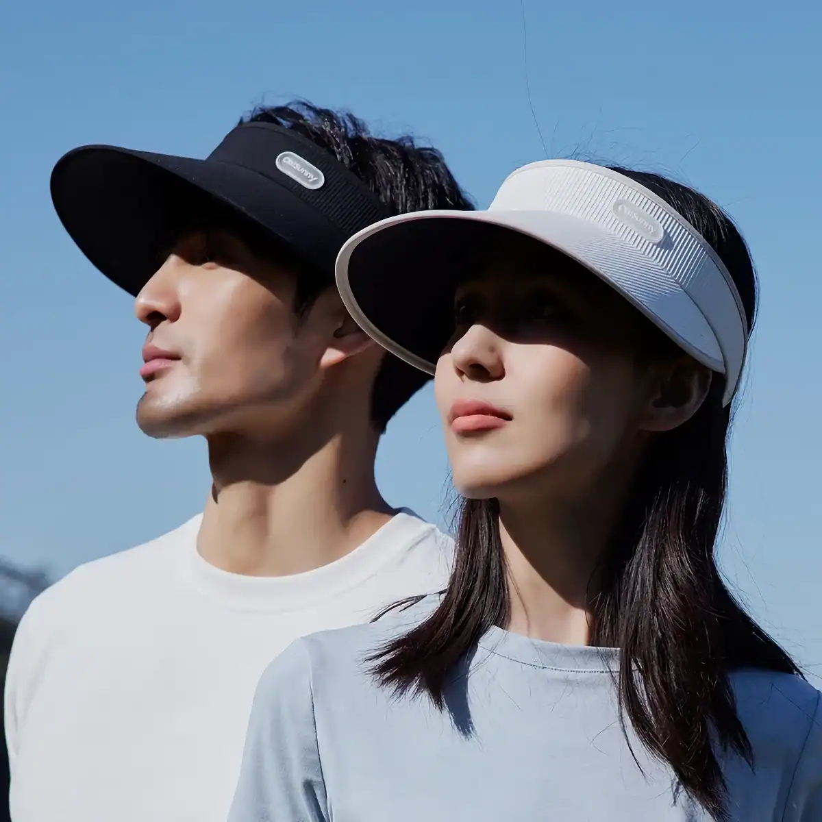 Stylish sun visors designed for sports, outdoor leisure, and UV protection. Perfect for running, golf, or casual wear, offering comfort and shade during sunny days.