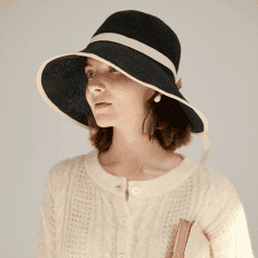 Elegant wide-brim sun hat for women, perfect for summer and outdoor activities, offering stylish sun protection and UV shielding. Perfect for fashion-forward sunny day accessories.