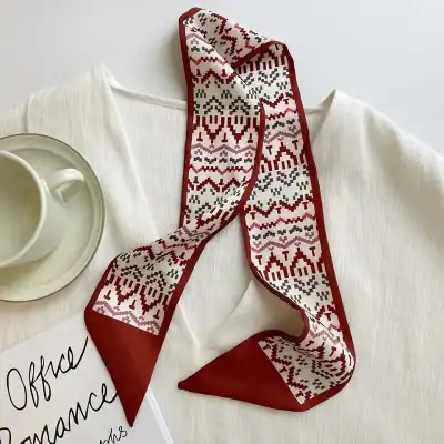 High-quality patterned silk scarf for women, perfect for stylish eyewear outfits. Enhance your look with this versatile, embroidered accessory designed for optical fashion.