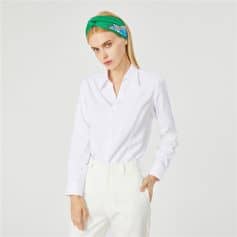 Stylish white blouse for women, perfect for office wear or casual outings, made with comfortable fabric and a classic design. Shop Monalisa's quality women's clothing collection today.