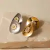 Sterling silver and gold-tone daisies jewelry with floral design, perfect for fashion or gift. Stylish and trendy Daisy Rings for women and girls, ideal for special occasions or everyday wear.