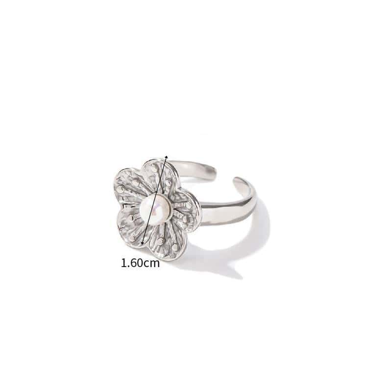 Silver Flower Ring