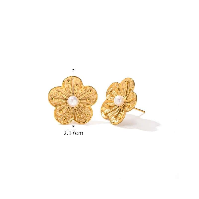 Golden Flower Earrings