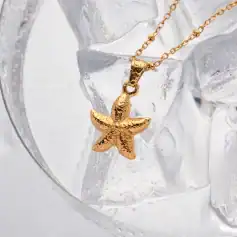 Elegant gold starfish necklace for women's jewelry, perfect for beach-inspired fashion and gift-giving, available at Monalisa Store opt.