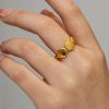Elegant gold shell-shaped ring for women, perfect for stylish accessories and daily wear.
