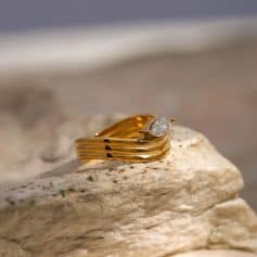 A luxurious gold ring with a sparkling diamond accent, perfect for elegant occasions or as a special gift from Monalisa Medical. Crafted to showcase timeless beauty and superior quality.