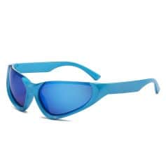 High-quality blue sports sunglasses with UV protection, perfect for outdoor activities, running, cycling, and sports. Durable and stylish eyewear designed for maximum comfort and eye safety.