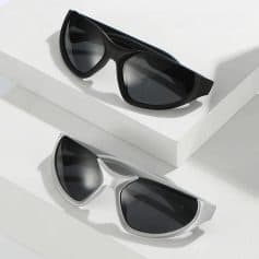Stylish black and silver sunglasses with UV protection, perfect for fashion-forward individuals seeking high-quality eyewear from Monalisa Store.