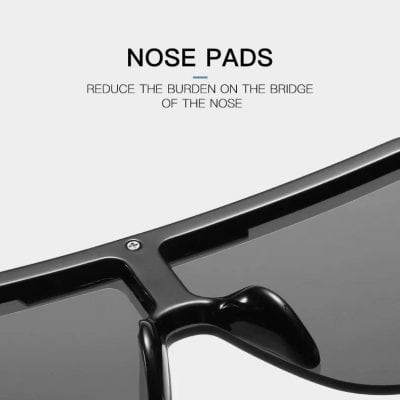 High-quality nose pads for comfortable sunglasses fit and reduced bridge pressure.