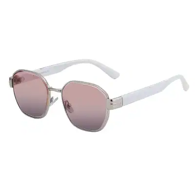 Stylish white frame sunglasses with pink tinted lenses perfect for sun protection and fashion. Ideal for outdoor activities and enhancing your summer look. High-quality, UV-protected eyewear from Monalisa Medical Store.