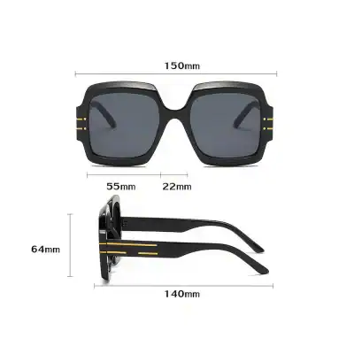 Stylish black sunglasses with UV protection and high-quality lenses designed for fashion and eye care. Perfect for outdoor activities and making a statement.