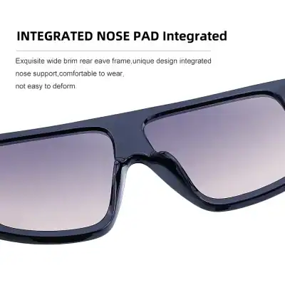 High-quality polarized sunglasses with integrated nose pads and durable frame for stylish eye protection. Perfect for outdoor activities with comfort and long-lasting wear.